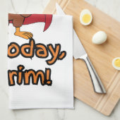 Grappige superheld Turkije niet vandaag Pelgrim Theedoek (Quarter Fold)