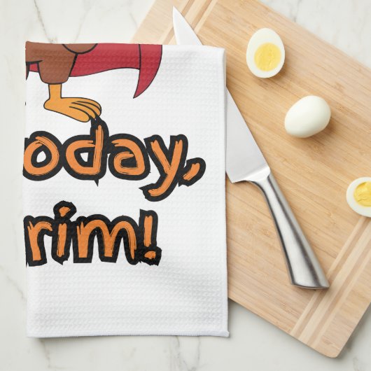 Grappige superheld Turkije niet vandaag Pelgrim Theedoek (Quarter Fold)