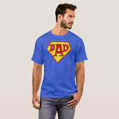 Grappige Superheld Vader Vaderdag Blauw Vintage T-shirt (Voorkant volledig)