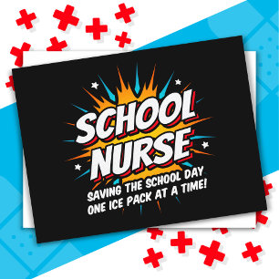 Grappige Superhero School Verpleegkundige Waarderi Briefkaart