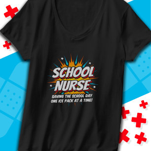 Grappige Superhero School Verpleegkundige Waarderi T-shirt