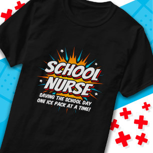 Grappige Superhero School Verpleegkundige Waarderi T-shirt