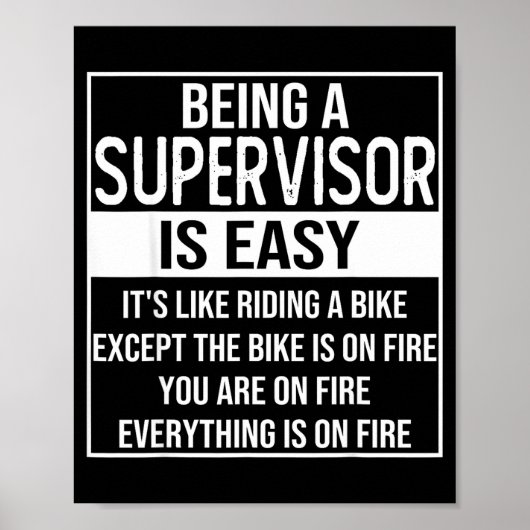 Grappige supervisor ontwerp zeggen_ Een supervisor Poster (Voorkant)