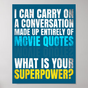 Grappige Superwer. Conversatie Van Filmcitaten. En Poster