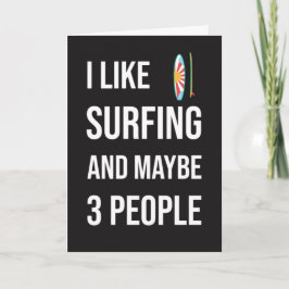 Grappige Surf Kaart Humor Humoristische Surfplank 