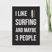 Grappige Surf Kaart Humor Moppige Surfplank Surfer (Voorkant)