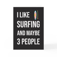 Grappige Surf Kaart Humor Moppige Surfplank Surfer
