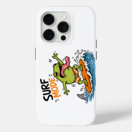 Grappige Surf Mode Kikker|Dolle Kikker Zomer  iPhone 15 Pro Case