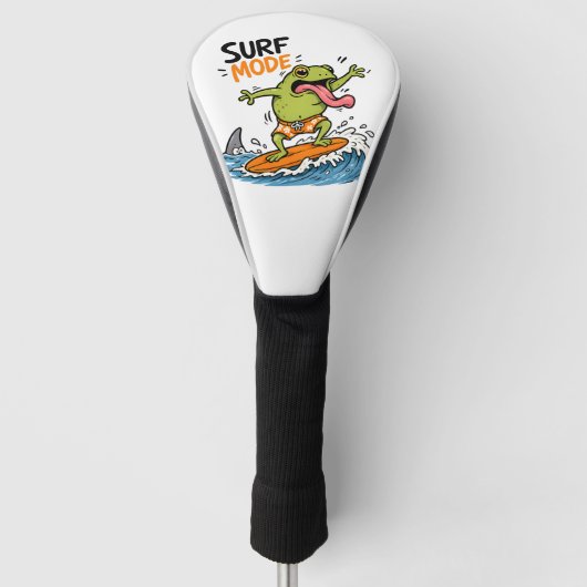 Grappige Surf Mode Kikker|Dolle Kikker Zomer  Golfheadcover (Voorkant)