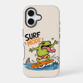 Grappige Surf Mode Kikker|Dolle Kikker Zomer  iPhone 16 Hoesje