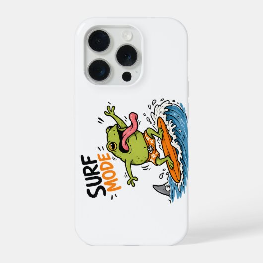 Grappige Surf Mode Kikker|Dolle Kikker Zomer iPhone Hoesje (Achterkant)