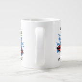 Grappige surfende ananas grote koffiekop (Achterkant)