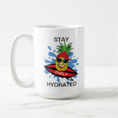 Grappige surfende ananas koffiemok (Links)