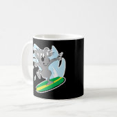 grappige surfende koalabeer koffiemok (Voorkant links)