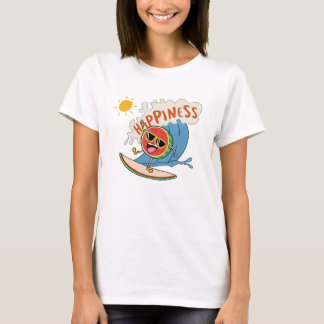 Grappige Surfende Watermeloen T-Shirt – Voel je Go