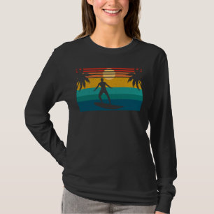 Grappige Surfer Surfen Tropische Retro Sunset  T-shirt