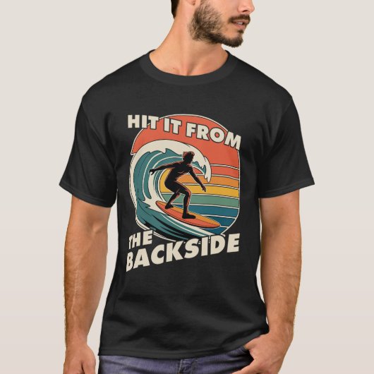 Grappige Surfing Hit Het Ckside Goofy Foot Surfer T-shirt (Voorkant)