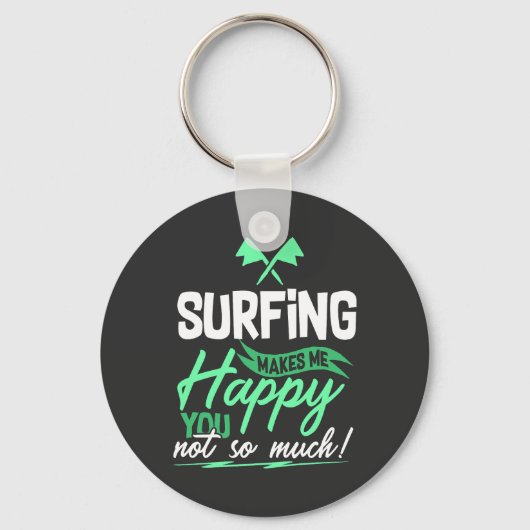 Grappige surfquote sleutelhanger (Voorkant)