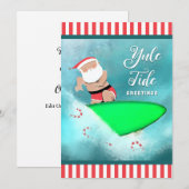 Grappige surfstrand kerstkaarten feestdagenkaart (Voorkant / Achterkant)