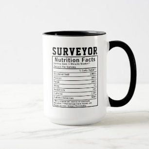 Grappige Surveyor Voedingsfeiten technische gesche Mok