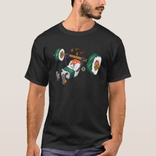 Grappige Sushi Gewichtheffen Fitness Gym Mannen Vr T-shirt