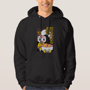 Grappige Sushi Karate Vechters Cartoon Ontwerp Hoodie