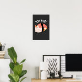 Grappige Sushi Kat Rollenmodel Poster (Thuiskantoor)