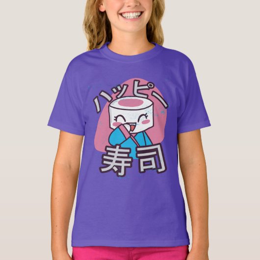 Grappige Sushi Meester Cartoon Ontwerp T-shirt (Voorkant)