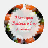 Grappige Sushi Pun gepersonaliseerde kerst Metalen Ornament (Achterkant)