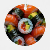 Grappige Sushi Pun gepersonaliseerde kerst Metalen Ornament (Voorkant)