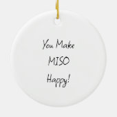 Grappige Sushi Pun Kerstmis Keramisch Ornament (Achterkant)