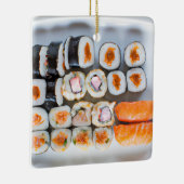 Grappige Sushi Pun Kerstmis Keramisch Ornament (Rechts)