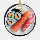 Grappige Sushi Pun Kerstmis Keramisch Ornament (Voorkant)