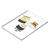 Grappige Sushi Puns van Sushi Cats  Notitieboek (Linkerzijde)