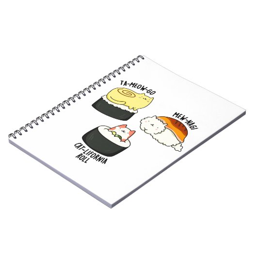 Grappige Sushi Puns van Sushi Cats  Notitieboek (Linkerzijde)