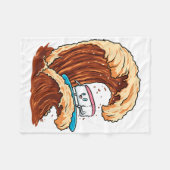 Grappige Sushi Surfer Ridder Sojasaus Golf Art Fleece Deken (Voorkant (Horizontaal))