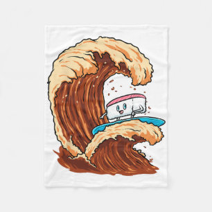 Grappige Sushi Surfer Ridder Sojasaus Golf Art Fleece Deken