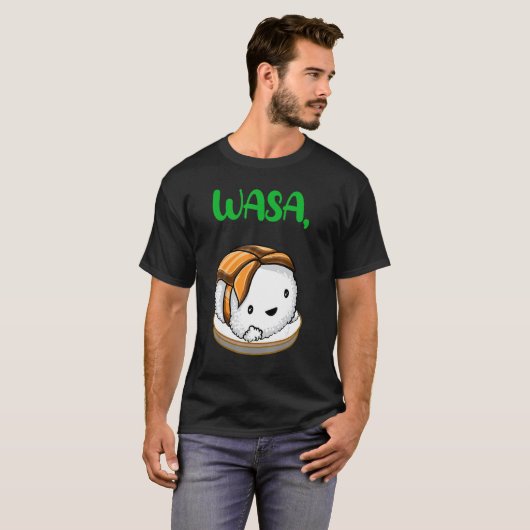 Grappige sushi wasabi base schattig paar matching t-shirt (Voorkant volledig)