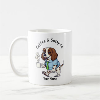 Grappige Sussex Spaniel Hond Zakelijke Pak Koffie Koffiemok
