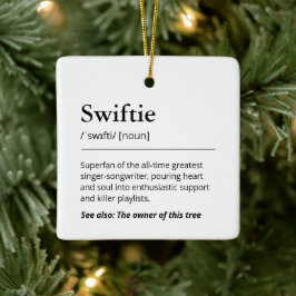 Grappige Swiftie Definitie Noordse Boom Vakantie Keramisch Ornament