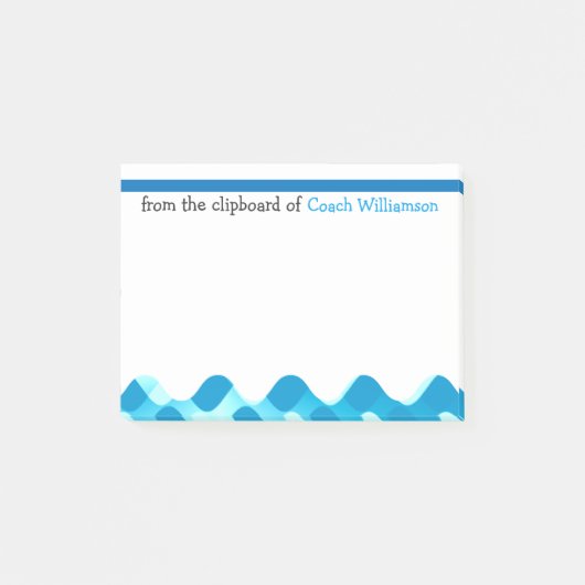 Grappige SWIM COACH Gepersonaliseerde Post-it Note (Voorkant)