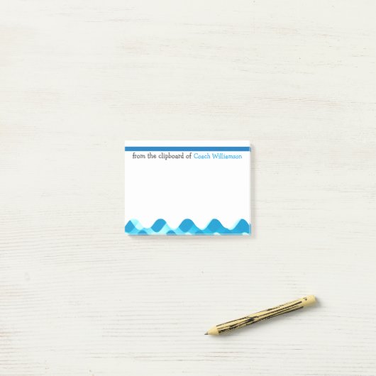 Grappige SWIM COACH Gepersonaliseerde Post-it Note (Op bureau)