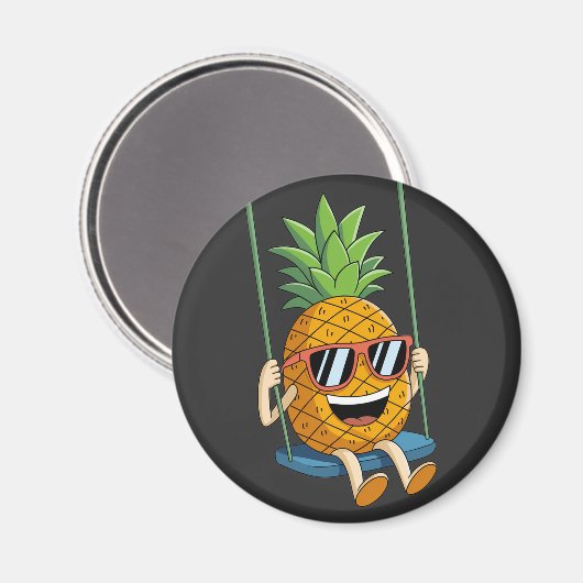 Grappige swingende ananas swinger magneet (Voorkant / Achterkant)