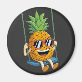 Grappige swingende ananas swinger magneet (Voorkant)