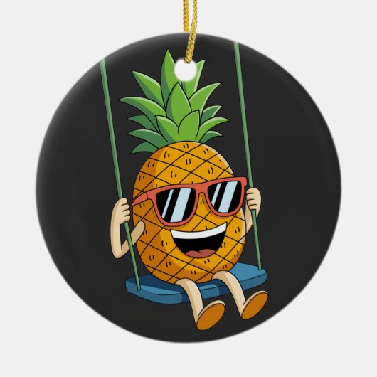 Grappige swingende ananas swinger Ornamenten (Voorkant)