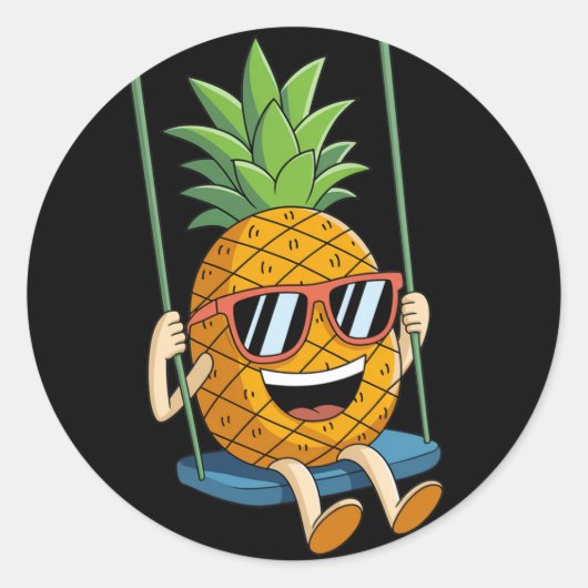 Grappige swingende ananas swinger Sticker (Voorkant)