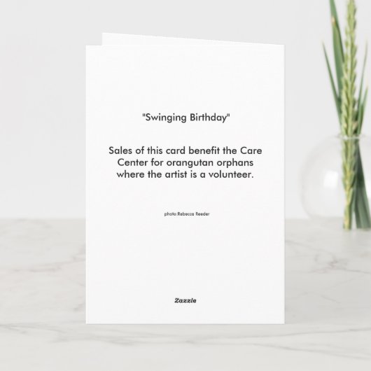 Grappige swingende verjaardag kaart (Achterkant)