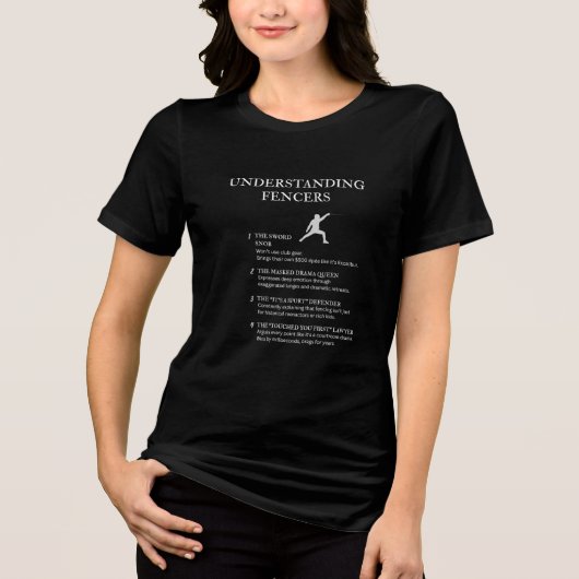 Grappige Swordplay Humor voor Fencing Fans Tri-Blend Shirt (Voorkant)