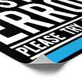 Grappige systeemfout oren momenteel offline poster (Hoek)