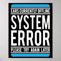 Grappige systeemfout oren momenteel offline